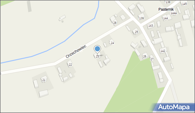 Orzechowiec, Orzechowiec, 23, mapa Orzechowiec