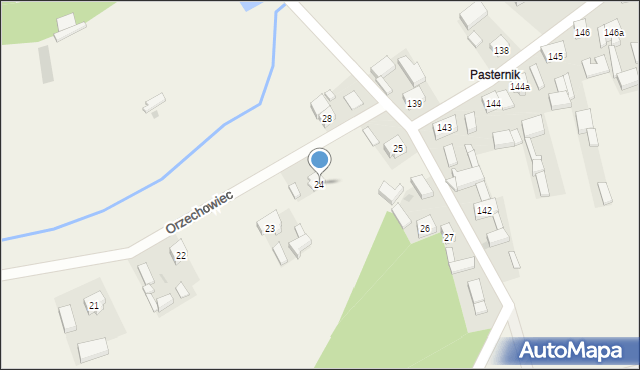 Orzechowiec, Orzechowiec, 24, mapa Orzechowiec