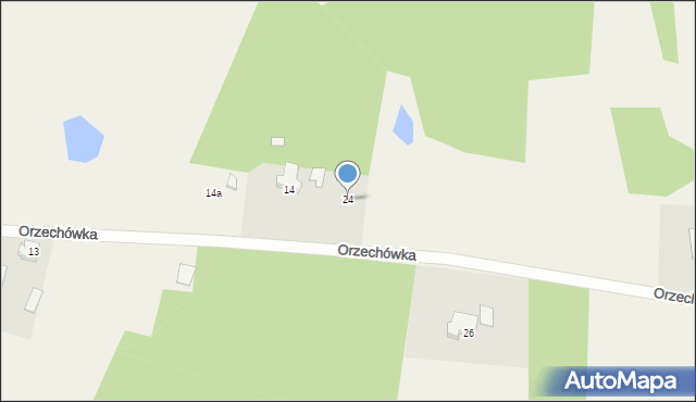 Orzechówka, Orzechówka, 24, mapa Orzechówka