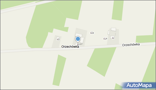 Orzechówka, Orzechówka, 42, mapa Orzechówka