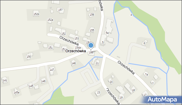 Orzechówka, Orzechówka, 149, mapa Orzechówka