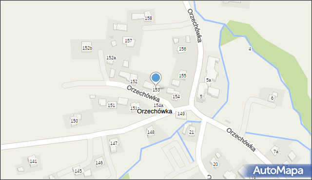 Orzechówka, Orzechówka, 153, mapa Orzechówka