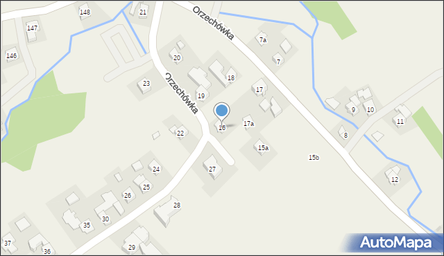 Orzechówka, Orzechówka, 16, mapa Orzechówka