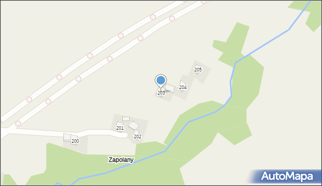 Orzechówka, Orzechówka, 203, mapa Orzechówka