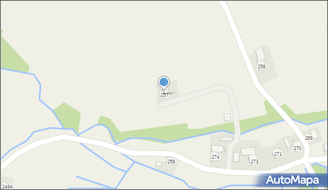 Orzechówka, Orzechówka, 257, mapa Orzechówka