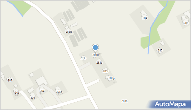 Orzechówka, Orzechówka, 283D, mapa Orzechówka