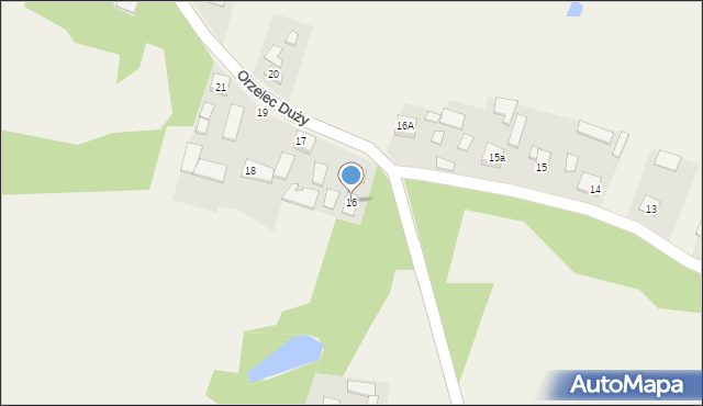 Orzelec Duży, Orzelec Duży, 16, mapa Orzelec Duży