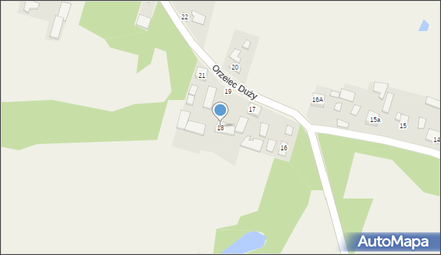Orzelec Duży, Orzelec Duży, 18, mapa Orzelec Duży