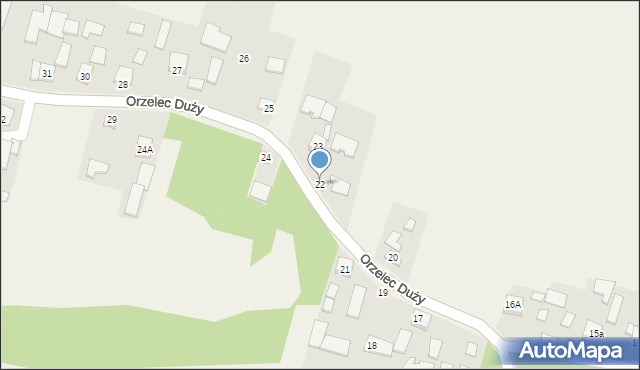 Orzelec Duży, Orzelec Duży, 22, mapa Orzelec Duży