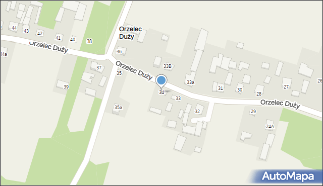 Orzelec Duży, Orzelec Duży, 34, mapa Orzelec Duży