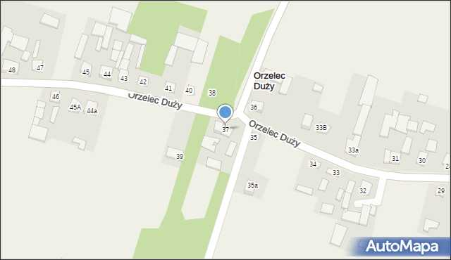 Orzelec Duży, Orzelec Duży, 37, mapa Orzelec Duży
