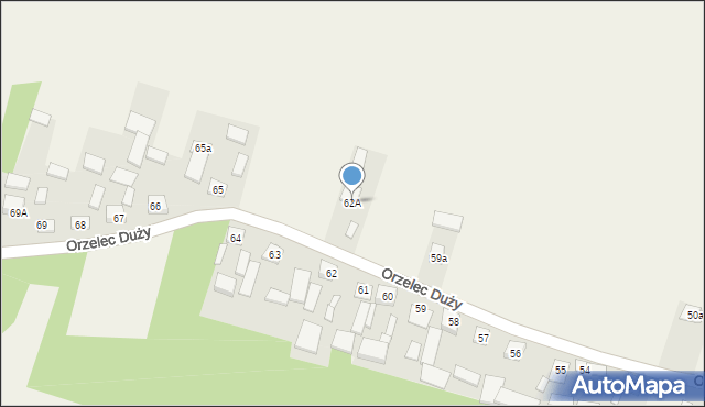 Orzelec Duży, Orzelec Duży, 62A, mapa Orzelec Duży
