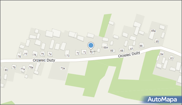 Orzelec Duży, Orzelec Duży, 70, mapa Orzelec Duży