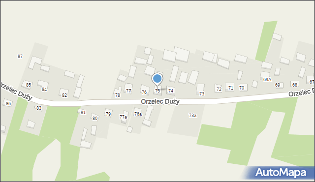 Orzelec Duży, Orzelec Duży, 75, mapa Orzelec Duży