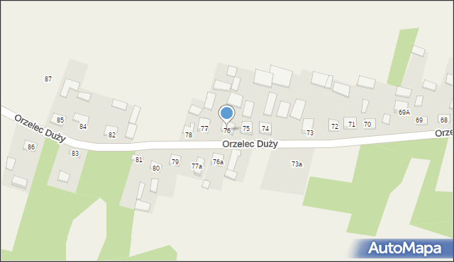Orzelec Duży, Orzelec Duży, 76, mapa Orzelec Duży