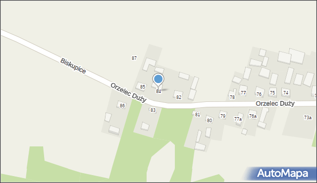 Orzelec Duży, Orzelec Duży, 84, mapa Orzelec Duży