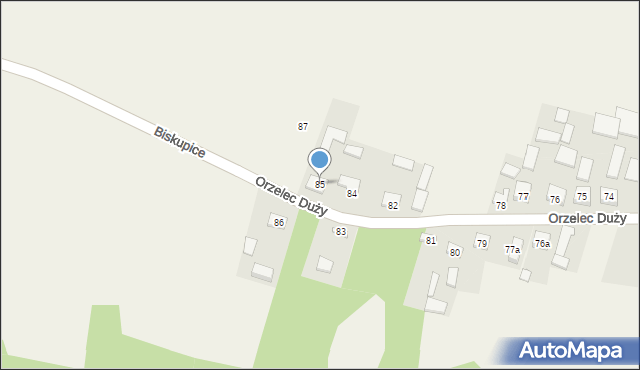 Orzelec Duży, Orzelec Duży, 85, mapa Orzelec Duży