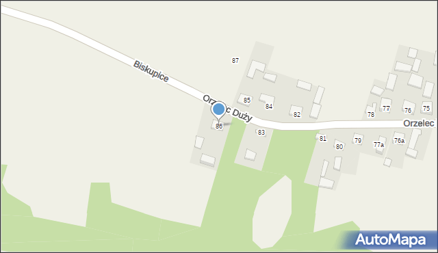 Orzelec Duży, Orzelec Duży, 86, mapa Orzelec Duży