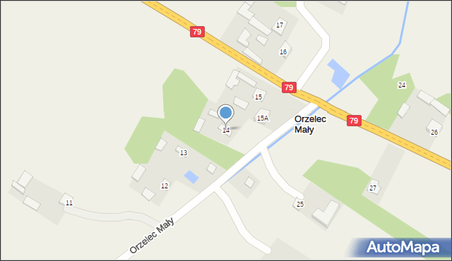 Orzelec Mały, Orzelec Mały, 14, mapa Orzelec Mały