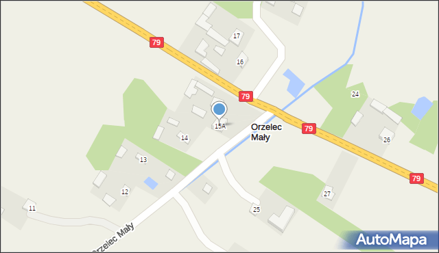 Orzelec Mały, Orzelec Mały, 15A, mapa Orzelec Mały