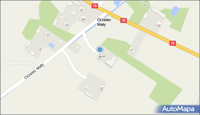 Orzelec Mały, Orzelec Mały, 25, mapa Orzelec Mały