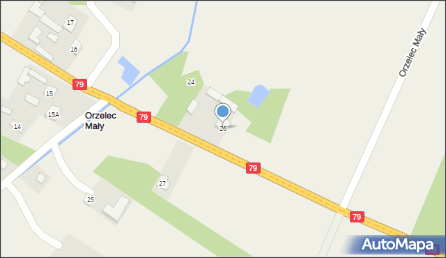 Orzelec Mały, Orzelec Mały, 26, mapa Orzelec Mały