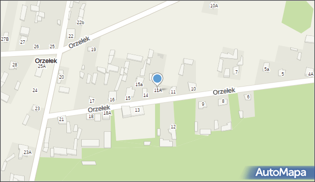 Orzełek, Orzełek, 11A, mapa Orzełek