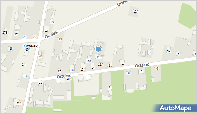 Orzełek, Orzełek, 11b, mapa Orzełek