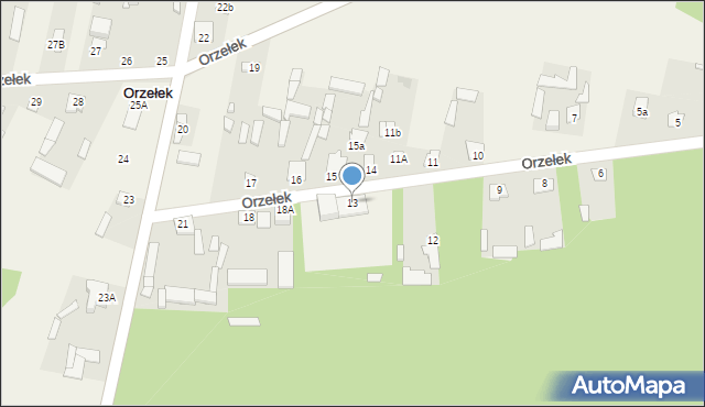 Orzełek, Orzełek, 13, mapa Orzełek