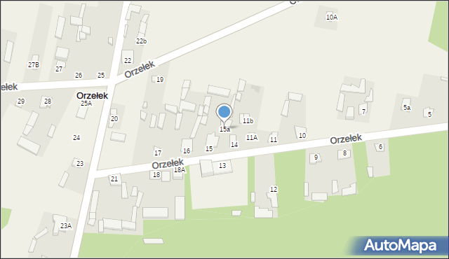 Orzełek, Orzełek, 15a, mapa Orzełek