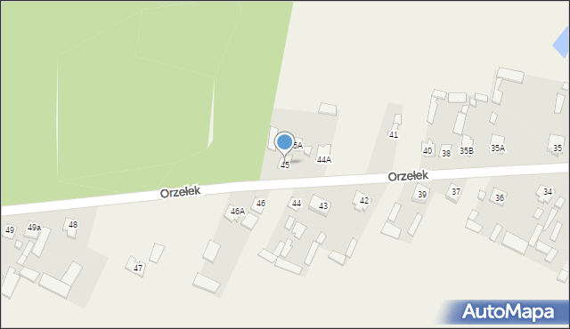 Orzełek, Orzełek, 45, mapa Orzełek