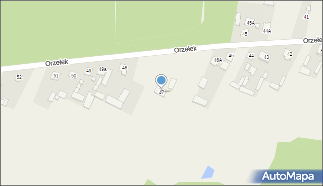 Orzełek, Orzełek, 47, mapa Orzełek