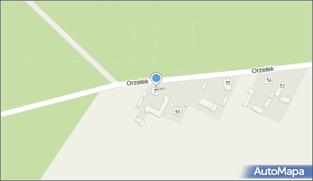 Orzełek, Orzełek, 57, mapa Orzełek