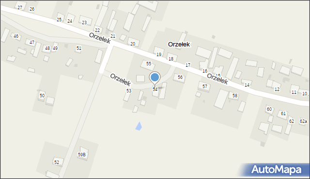 Orzełek, Orzełek, 54, mapa Orzełek