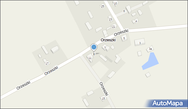 Orzeszki, Orzeszki, 9, mapa Orzeszki