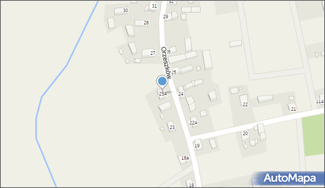 Orzeszków, Orzeszków, 23A, mapa Orzeszków