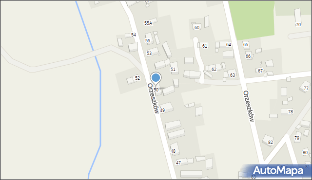 Orzeszków, Orzeszków, 50, mapa Orzeszków