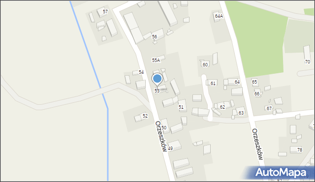 Orzeszków, Orzeszków, 53, mapa Orzeszków