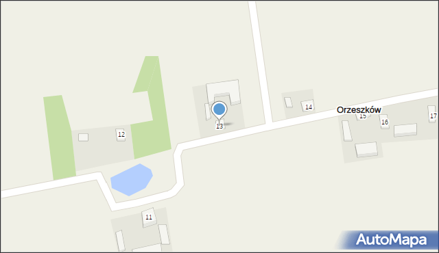 Orzeszków, Orzeszków, 13, mapa Orzeszków