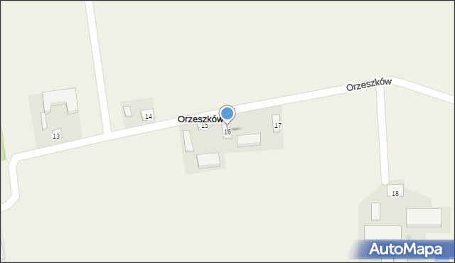 Orzeszków, Orzeszków, 16, mapa Orzeszków