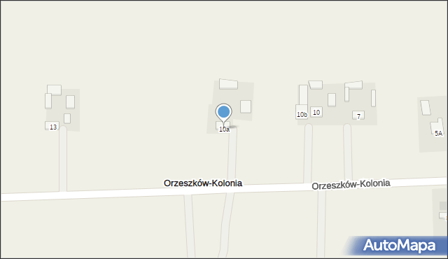 Orzeszków-Kolonia, Orzeszków-Kolonia, 10a, mapa Orzeszków-Kolonia