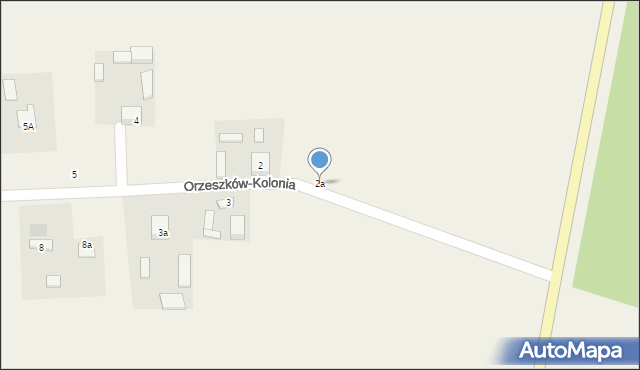 Orzeszków-Kolonia, Orzeszków-Kolonia, 2a, mapa Orzeszków-Kolonia