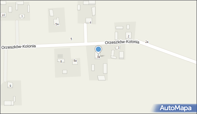 Orzeszków-Kolonia, Orzeszków-Kolonia, 3a, mapa Orzeszków-Kolonia