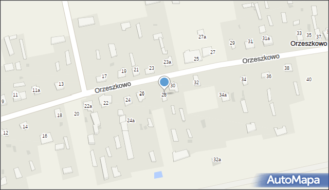 Orzeszkowo, Orzeszkowo, 28, mapa Orzeszkowo