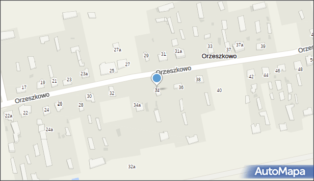 Orzeszkowo, Orzeszkowo, 34, mapa Orzeszkowo