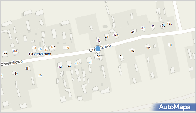 Orzeszkowo, Orzeszkowo, 50, mapa Orzeszkowo