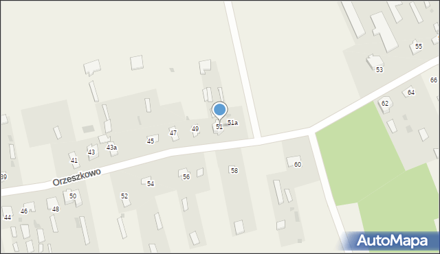 Orzeszkowo, Orzeszkowo, 51, mapa Orzeszkowo