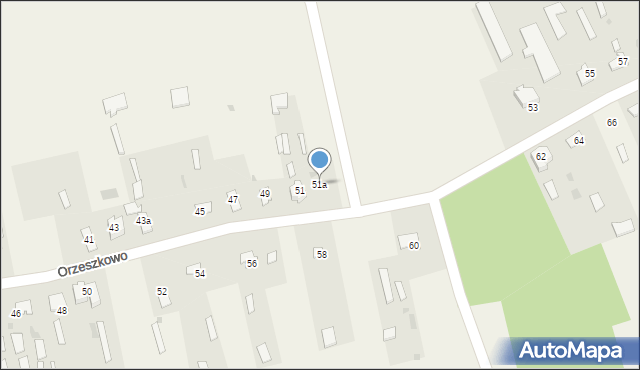 Orzeszkowo, Orzeszkowo, 51a, mapa Orzeszkowo