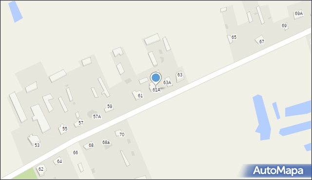 Orzeszkowo, Orzeszkowo, 61A, mapa Orzeszkowo