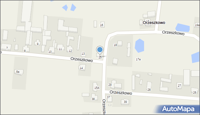 Orzeszkowo, Orzeszkowo, 15, mapa Orzeszkowo